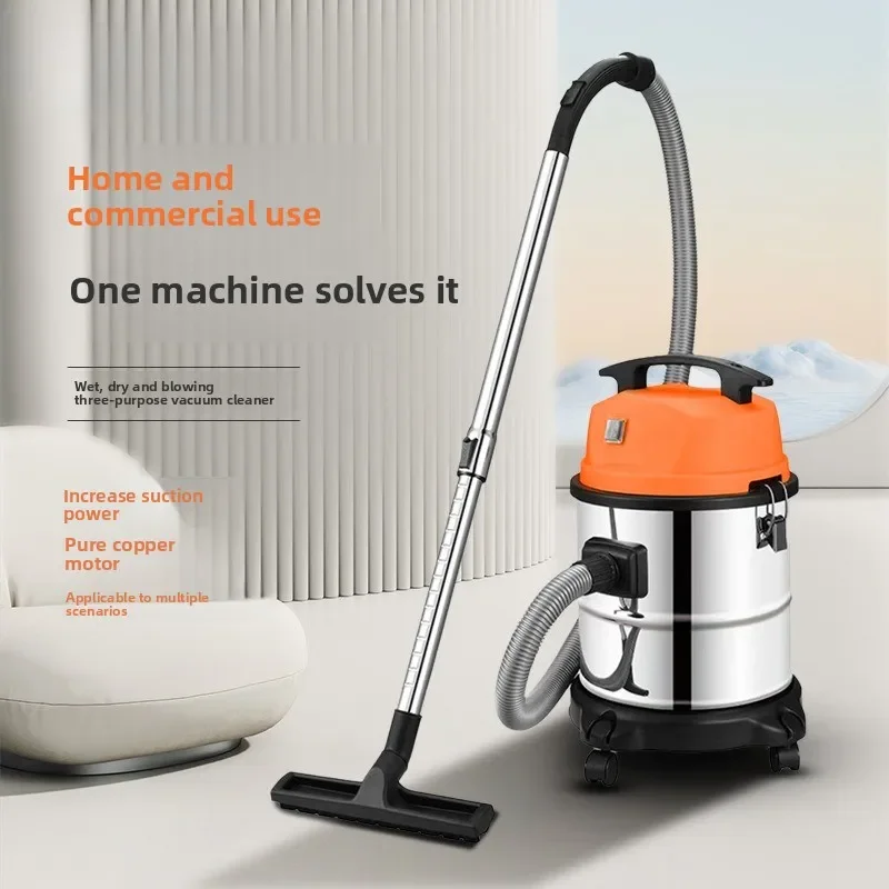 Premium High Power Professional Dry Wet Blowing Three-purpose Vacuum Cleaner Decoration Movable Industrial Power Tools Vacuum Cl