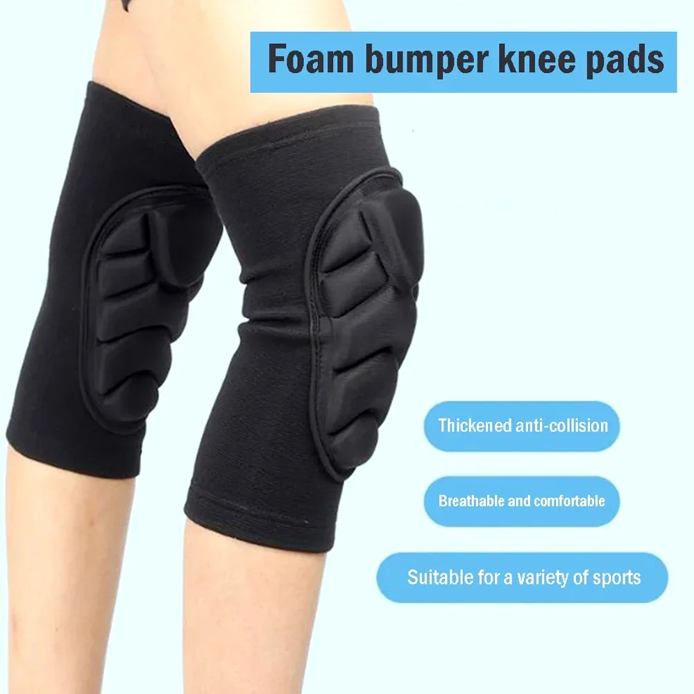 1Pair Thick Sponge Knee Pads Elbow Sleeves Guard Collision Avoidance Sport Protective Kneepad Skate Soccer Football Volleyball