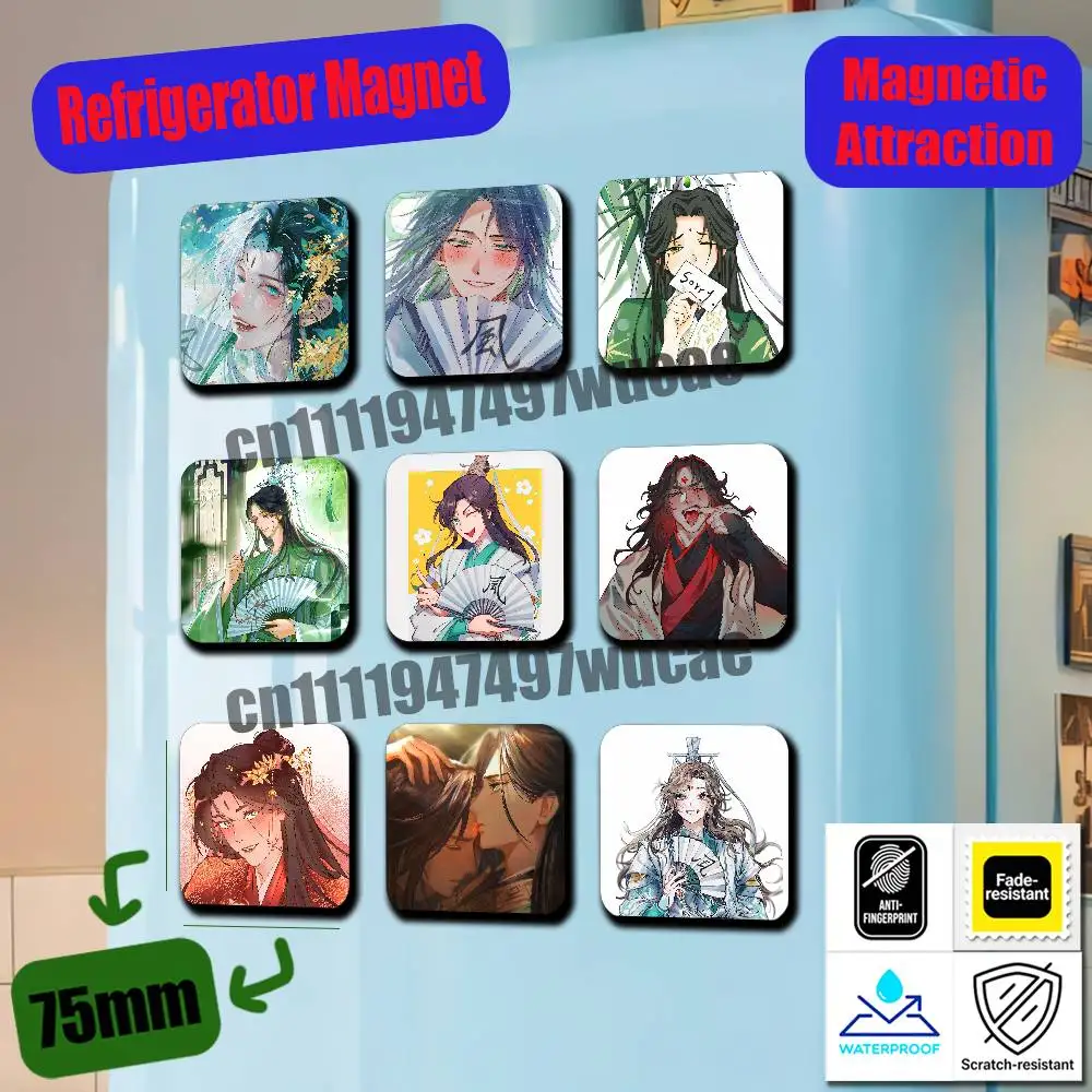 For Luo Binghe SVSSS Scum Shen Qingqiu Fridge Magnets Freezer Metal Cabinet Custom Refrigerator Magnetic Card Case