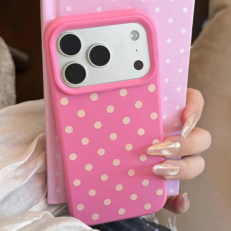 Coque de téléphone à motif de pois mignons pour iPhone 11 12 13 14 15 16 17 18 Pro Max 16 Plus, pare-chocs antichoc, coque souple en silicone