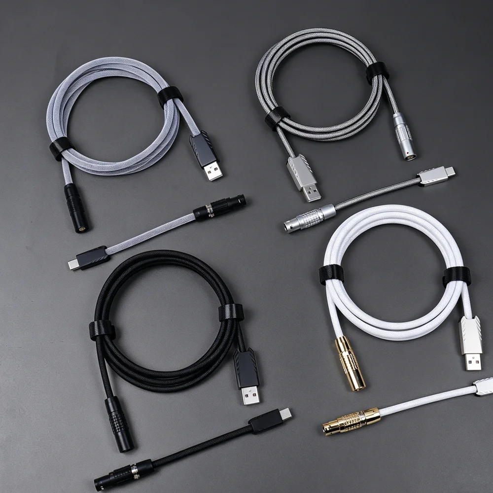 【lano】cable-usb-de-type-c-enroule-a-double-gaine-cable-pour-clavier-mecanique-connecteur-detachable-fgg-mini-xlr-pour-clavier-de-jeu