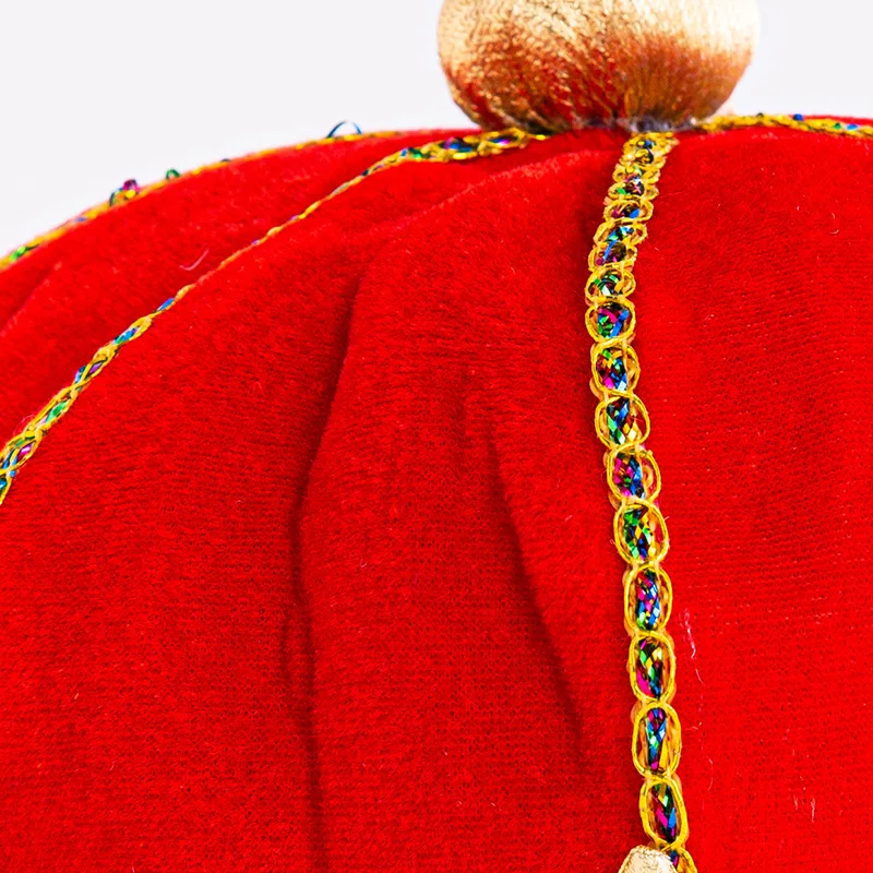 ฮาโลวีนเครื่องแต่งกายProps Prince Kingคอสเพลย์หมวกคริสต์มาสแสดงมงกุฎฟาโรห์หมวกปาร์ตี้กํามะหยี่ตกแต่งHeaddressหมวก