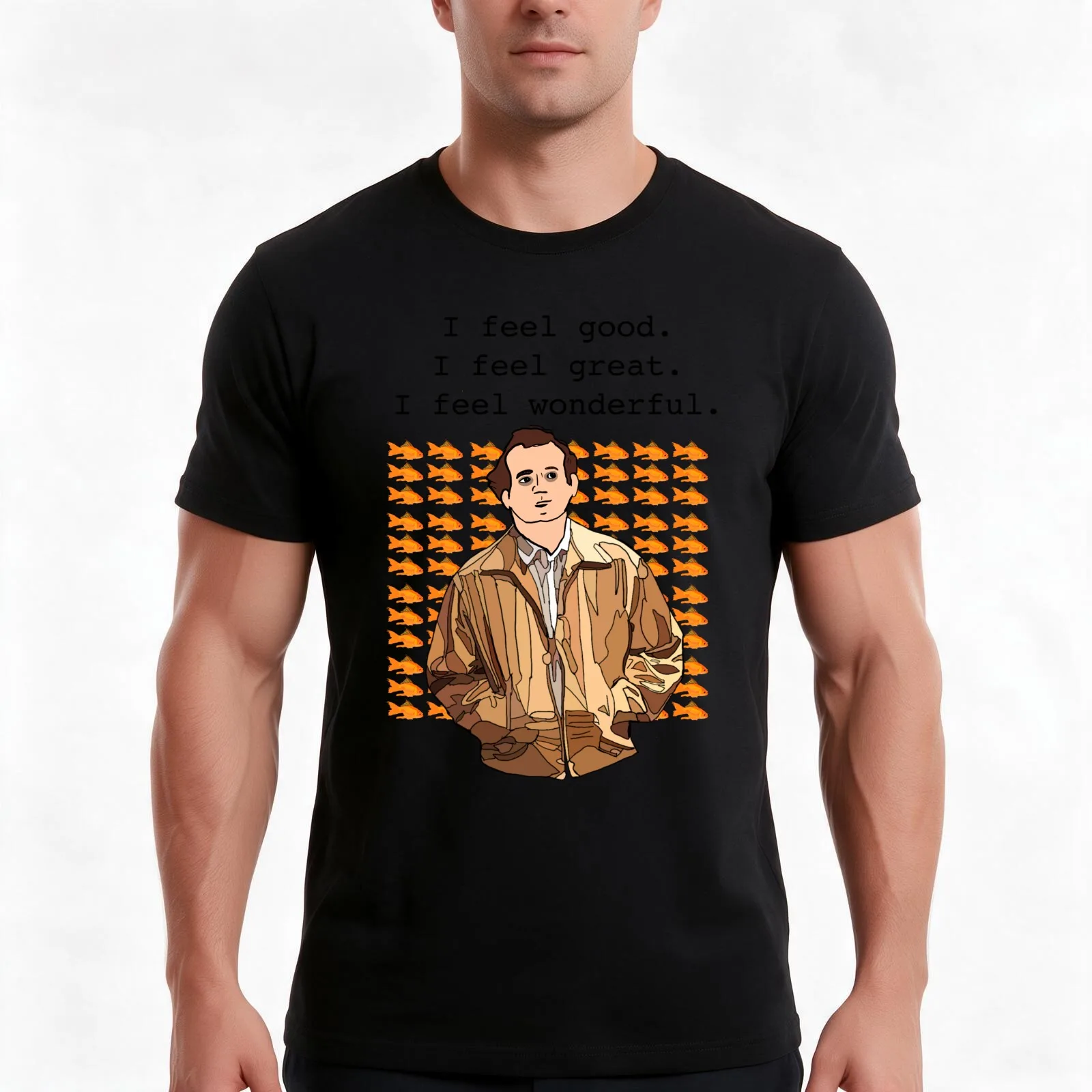 What about Bob I feel good I feel great I feel wonderful T-Shirt, Summer Casual Cotton Tee, Oversized Streetwear Tops