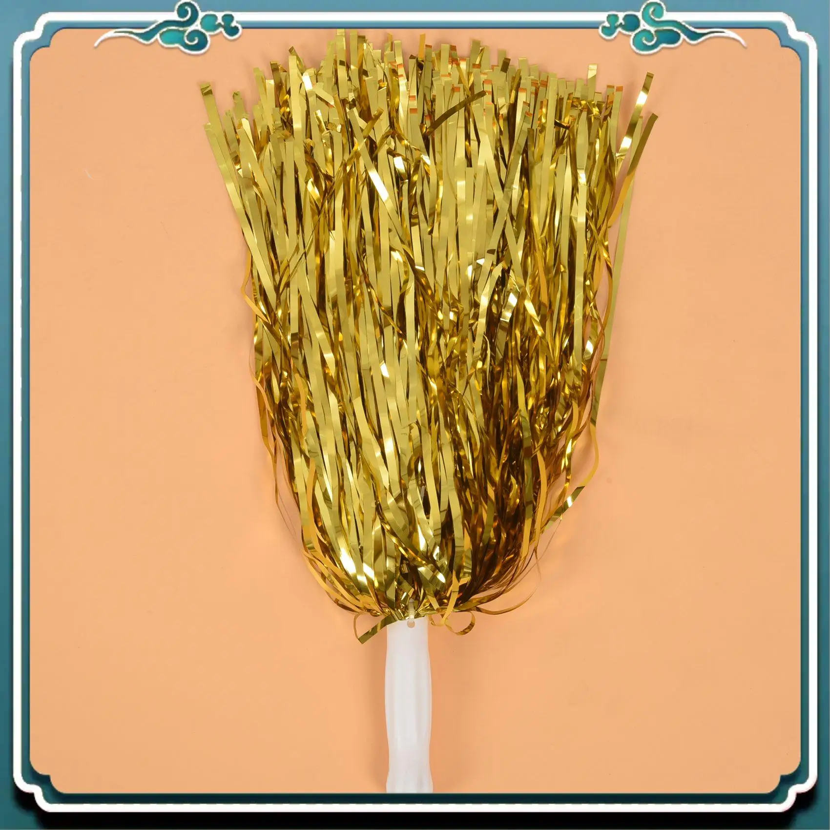 

Reliable 24Pcs Cheerleading Pom Poms Metallic Foil Cheer Pom Poms With Plastic Handle For Adults Kids Cheerleaders Party