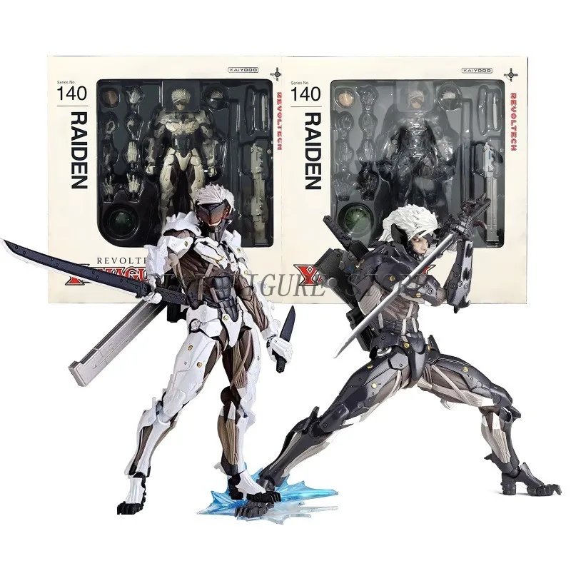 Kaiyodo Metal Gear Solid Raiden Action Figure PVC Movable Collection Revoltech Solid Snake Jack Figurine Model Toy Child's Gifts