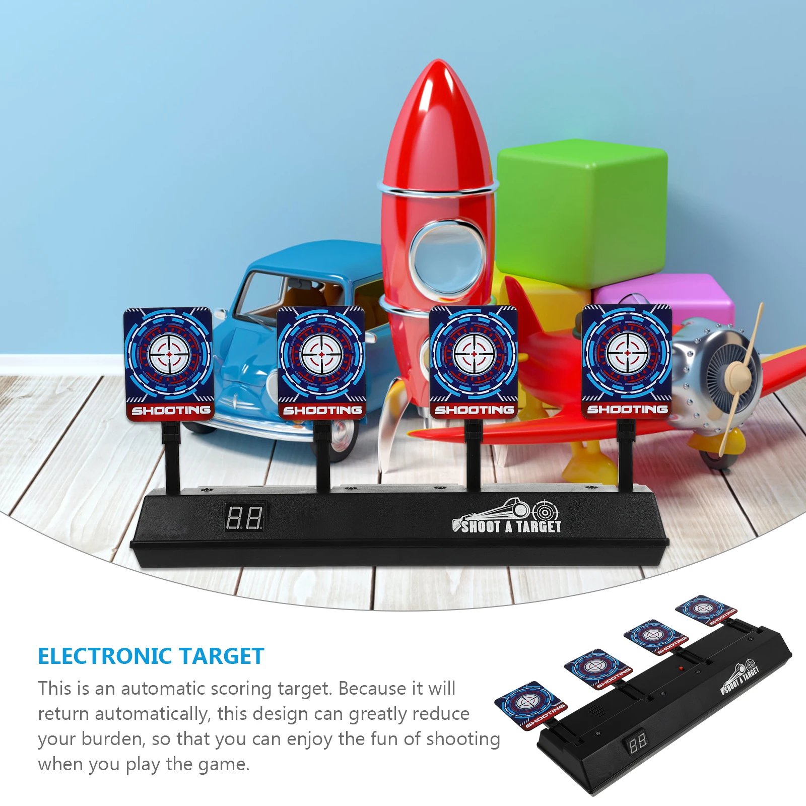 

1 Set Auto Return High Precision Scoring Target For Game Accessory Multiple Player Shooting Training Fun