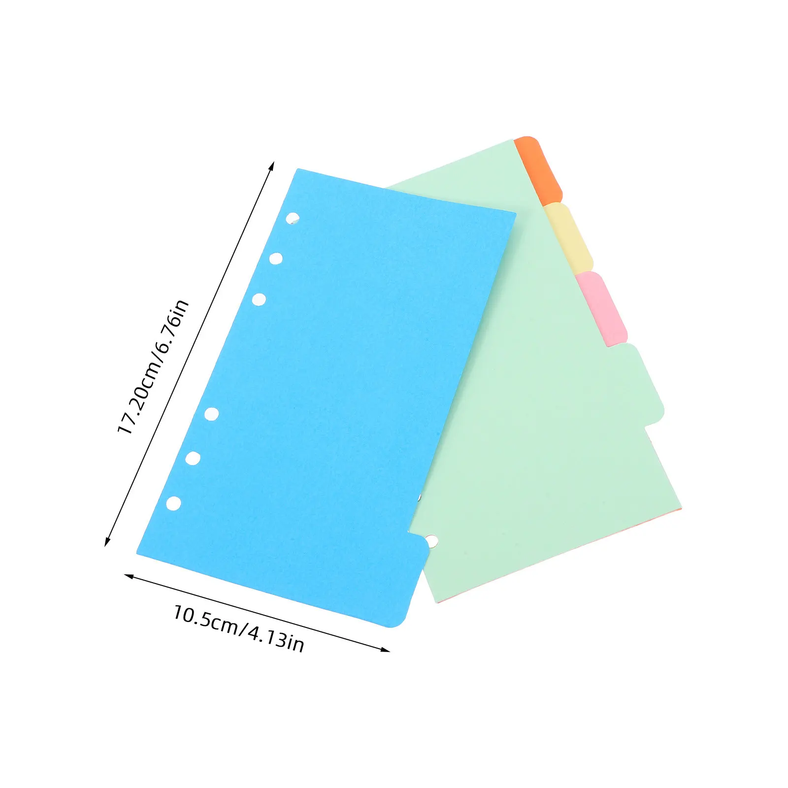 30Pcs Colored Index Dividers Loose-Leaf Pocketbook Refills Assorted Color 6-Hole Paper Replacement Pages Index Dividers