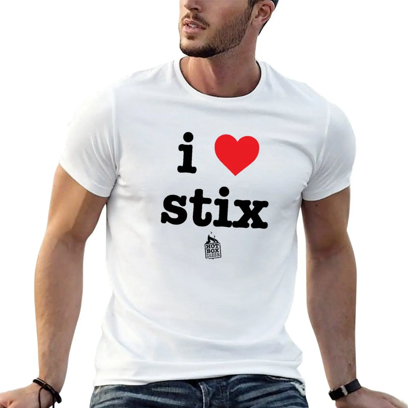 Camiseta I Heart Stix HotBox Pizza, camisetas con estampados, camiseta de anime, camisetas g man para hombre