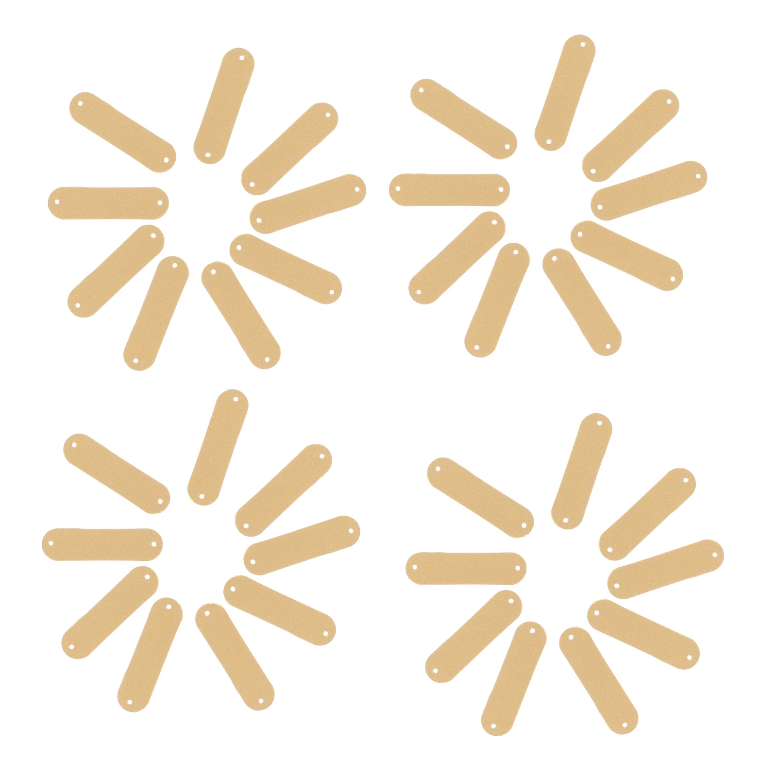 

100pcs Diy Blank Label For Clothing Hat Indentation Reusable Pu Tags Sewing Accessories Embossed Apparel Label