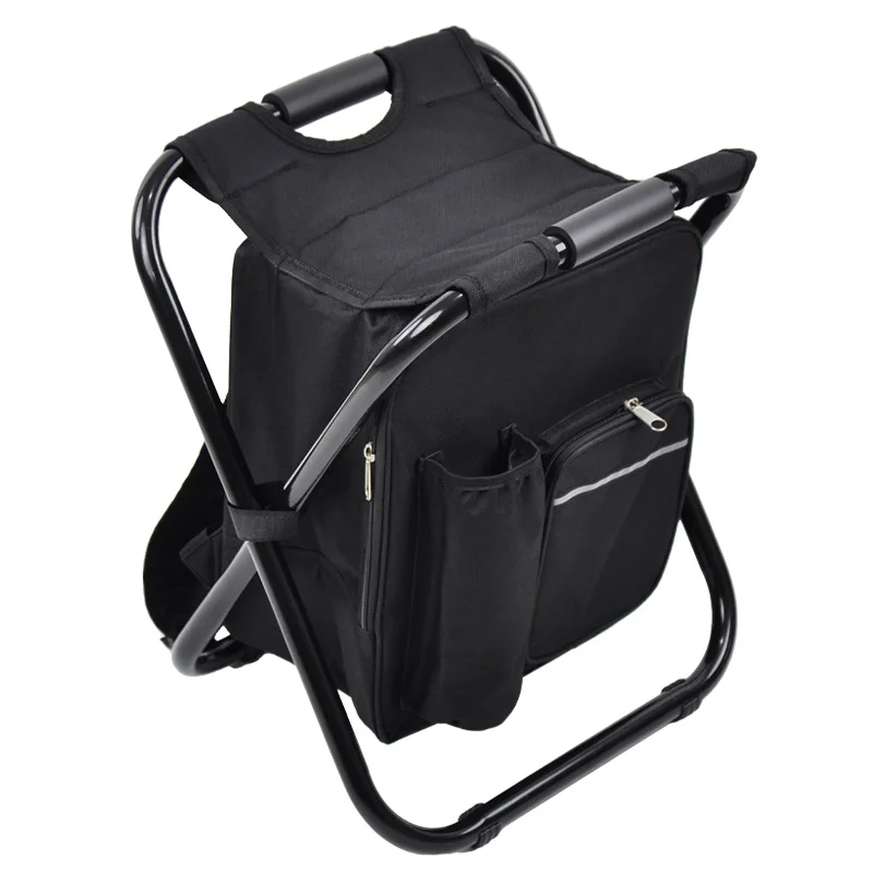 

Ткань Оксфорд 600D ПВХ стальной каркас Кемпинг Туризм Сумка-холодильник Рюкзак Открытый складной стул Портативный стул для рыбалки по индивидуальному заказу