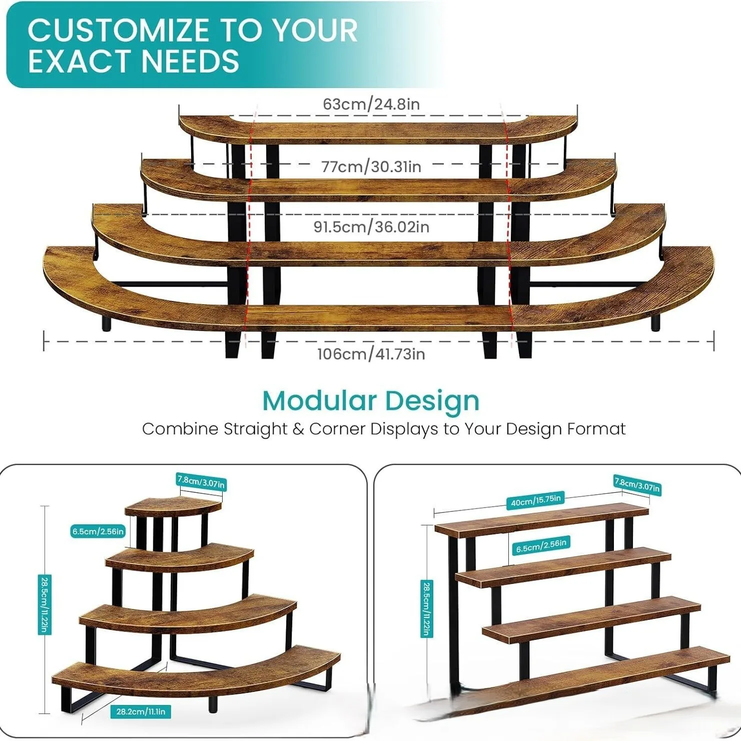 Wooden multi-layer storage rack corner tripod cupcake display stand scented storage rack dessert organizer
