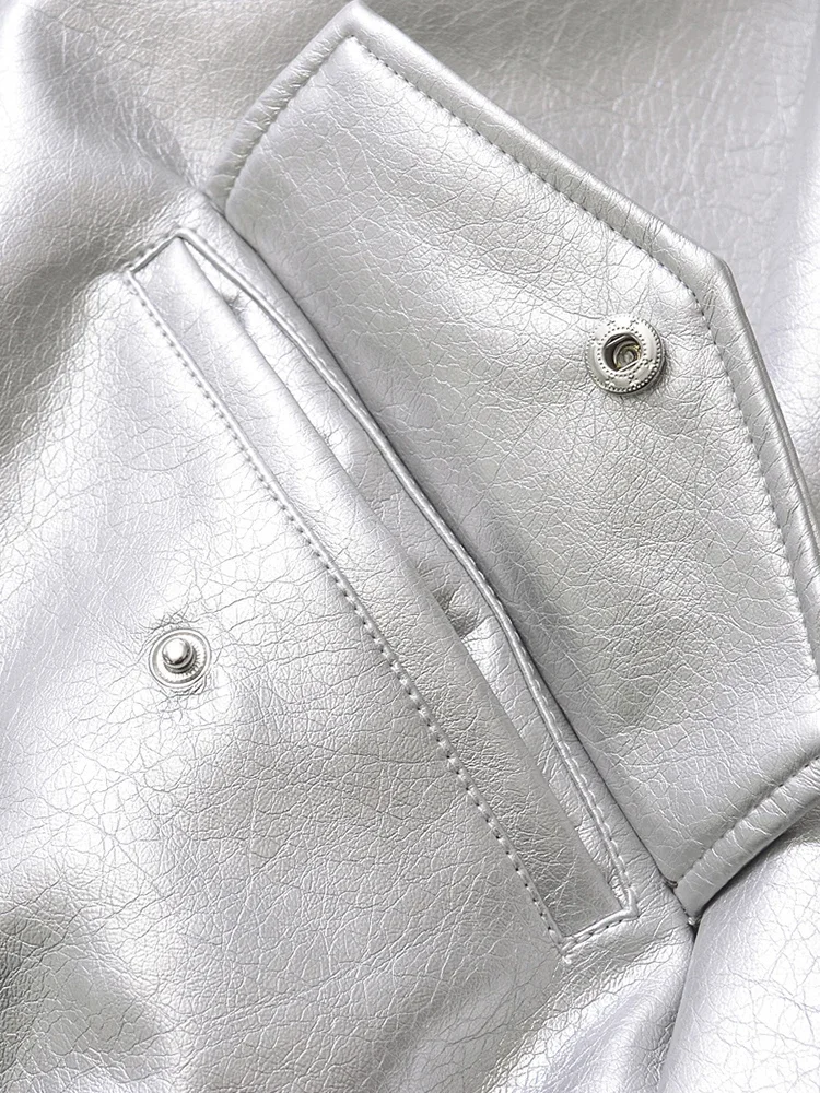 Streetwear Women Retro Loose Short Pu Faux Leather Jacket Spring Autumn Female Zipper Coat Vintage Moto Biker Outwear 2025