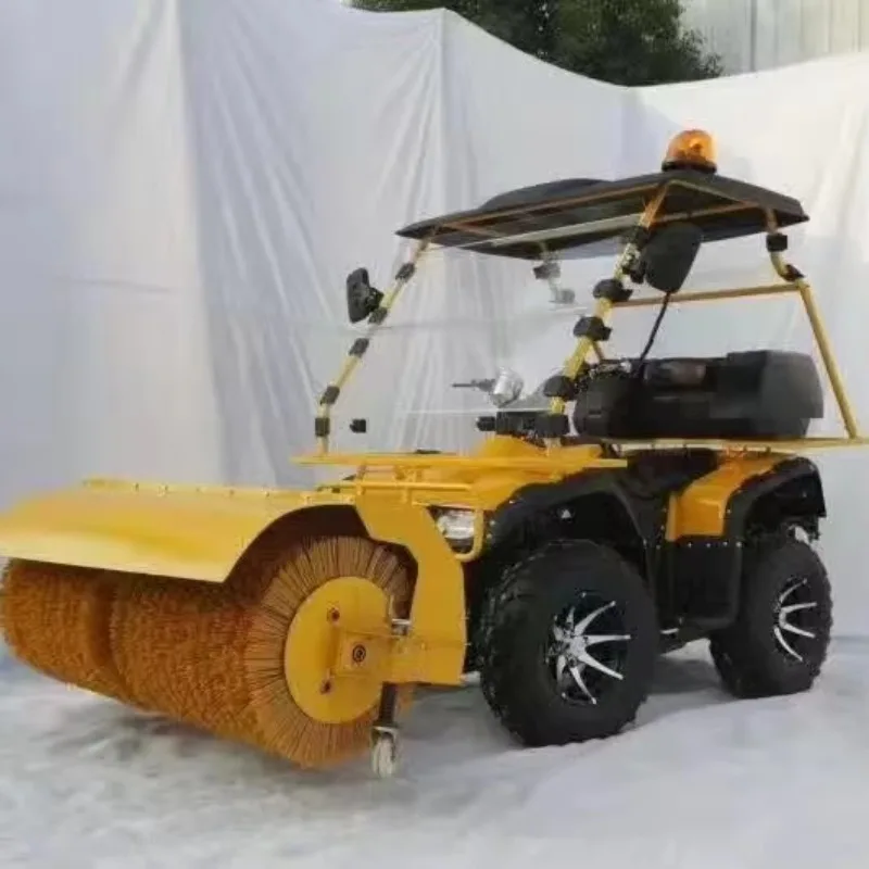 Customized Winter Hot Sale Road Snowplow Vehicle Multifunctional Four-wheel Ride On Snow Sweeper 13HP Engine