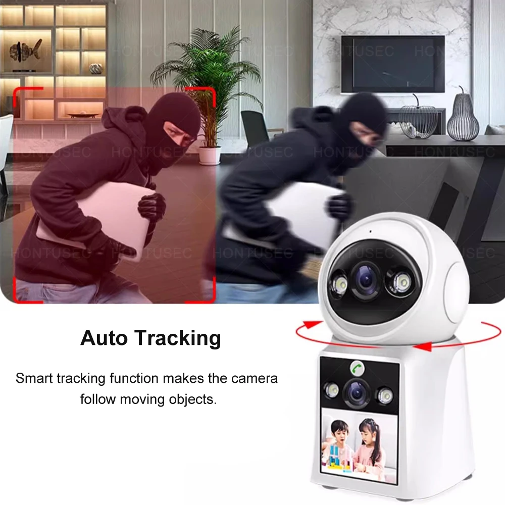 Yoosee 2.4G Wifi PTZ Video Call Camera Click to Call Dual Screens 5MP Auto Tracking Human Detection Two Way Audio Home Security