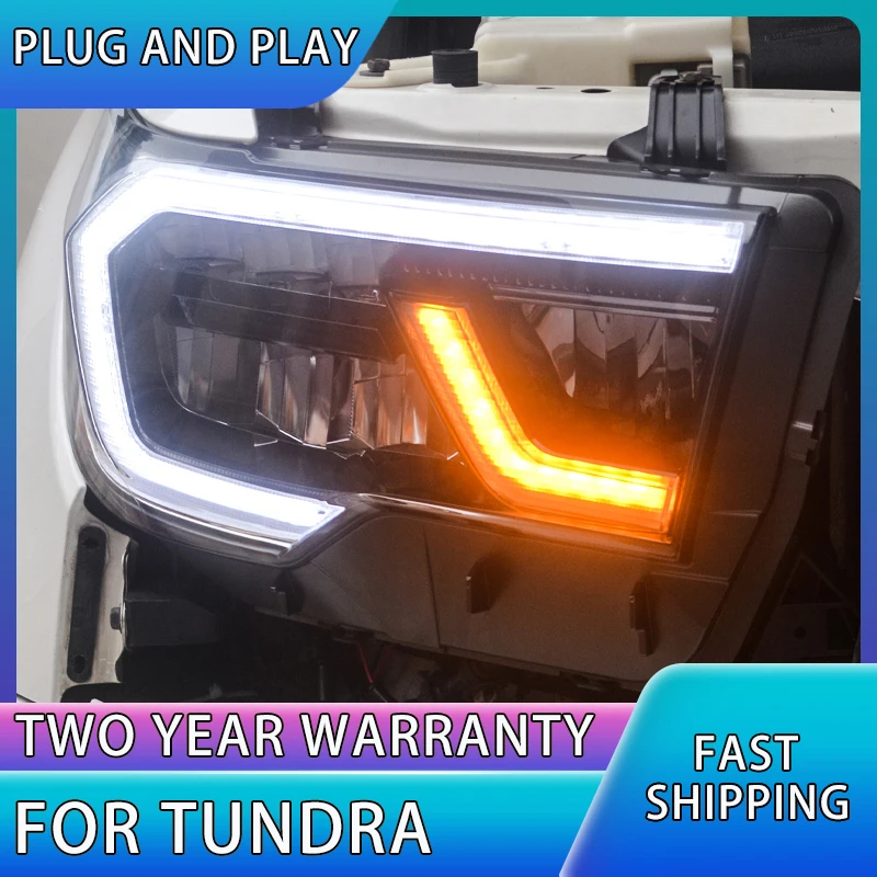 Head Lamps for Toyota Tundra 2007-2013 Full LED Headlights For Toyota Sequoia 2008-2019 Sequential Indicator Dynamic turn signal