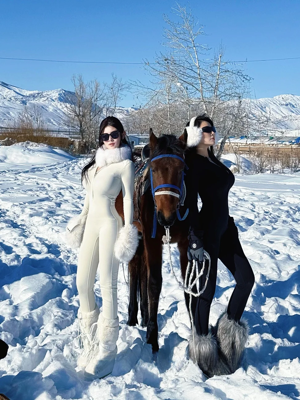 

Утепленные брюки на молнии с высокой талией, зимний термокомбинезон для поездок на работу, комплект для снежной погоды