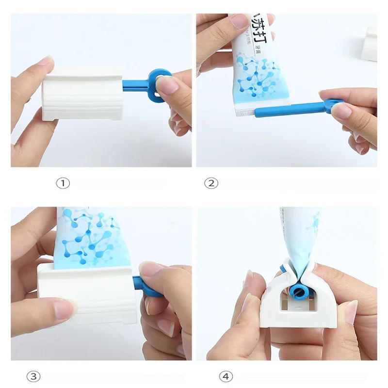 Multifunctional Toothpaste Tube Squeezer Press Manual Squeezed Toothpaste Clip-on Facial Cleanser Squeezer Bathroom Tools 3pcs