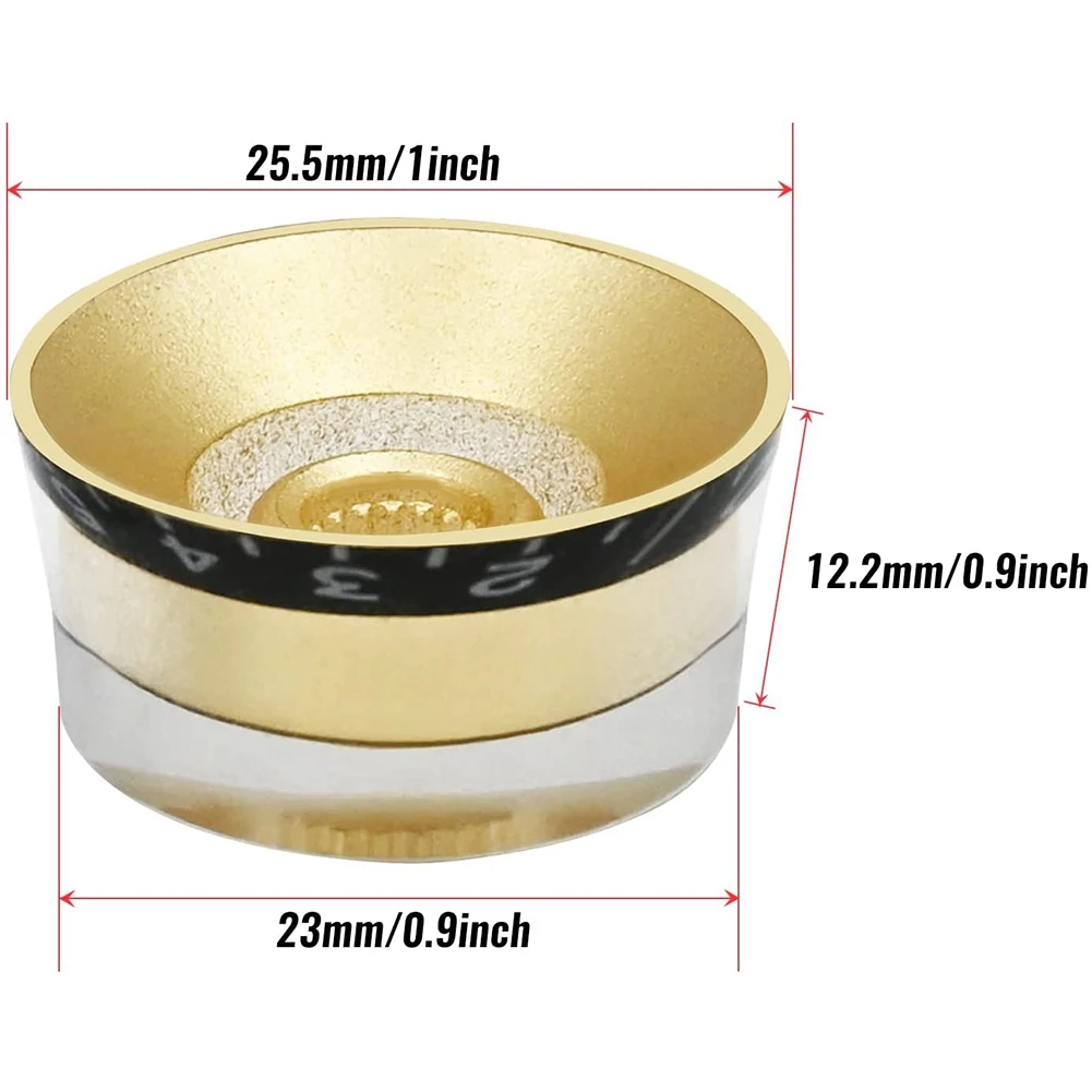 Novo 4 pçs botões de controle de velocidade de tom de volume para les paul lp estilo baixo peças de guitarra elétrica, transparente dourado