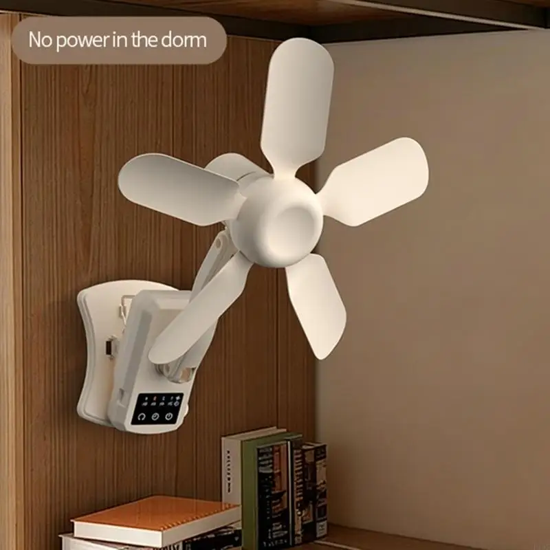 13inch USB Rechargeable Clip Fan With Remote Control 3 Speed Setting 4000mAh Battery For Office Bedroom Camping F19E