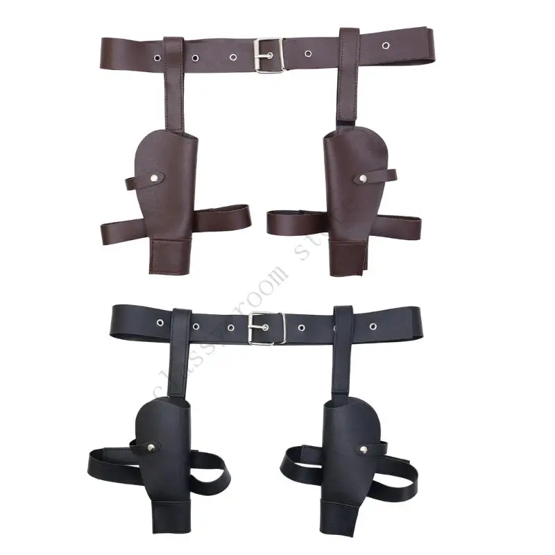 

A0NF ремень в стиле вестерн из искусственной кожи, регулируемый пояс на бедрах, ковбойский очаровательный дизайн, пояс для носки