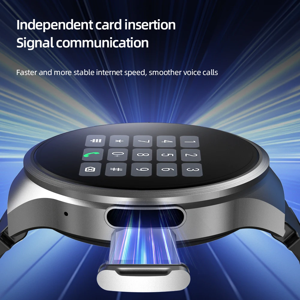 4G Net Android AMOLED Smart Uhr Mit SIM Karte Kamera Unterstützung Anruf GPS WIFI Bluetooth Google Play Karten Smartwatch für Männer Frauen