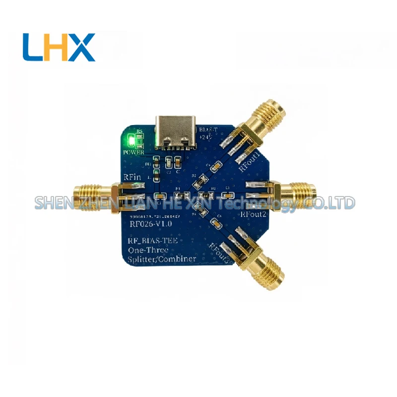 RF026 feed one-to-three power divider BIASTEE power amplifier LNA radio SDR active antenna combiner