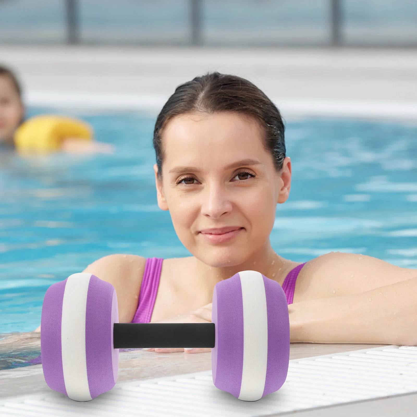 

Adults Dumbbells on Water Swimming Pool Exercise Equipment Buoy for Purple