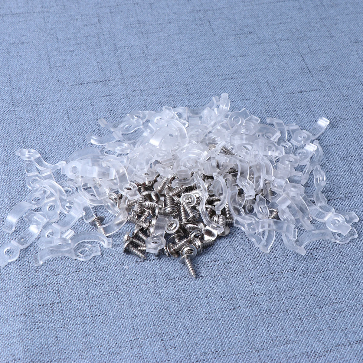 

100Pcs LED Strip Light Fixing Clips Transparent Ultra Thin Mounting Brackets for 10mm Waterproof Smd 2835 5050 Strip Lights