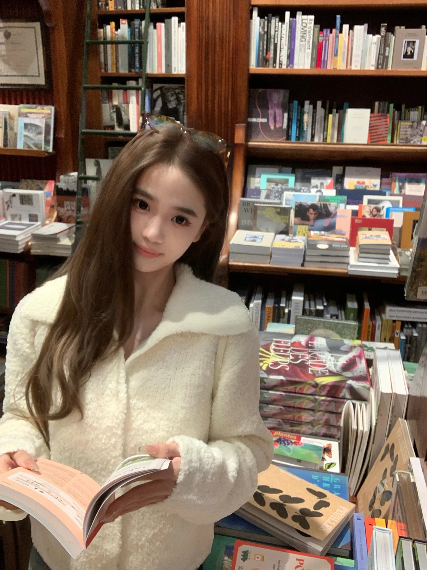 

Gyo Milk White f Fce Knitted Cardigan Outerwear Loose Fit Long Sve Pure Color Commute Sle Online Exclusive