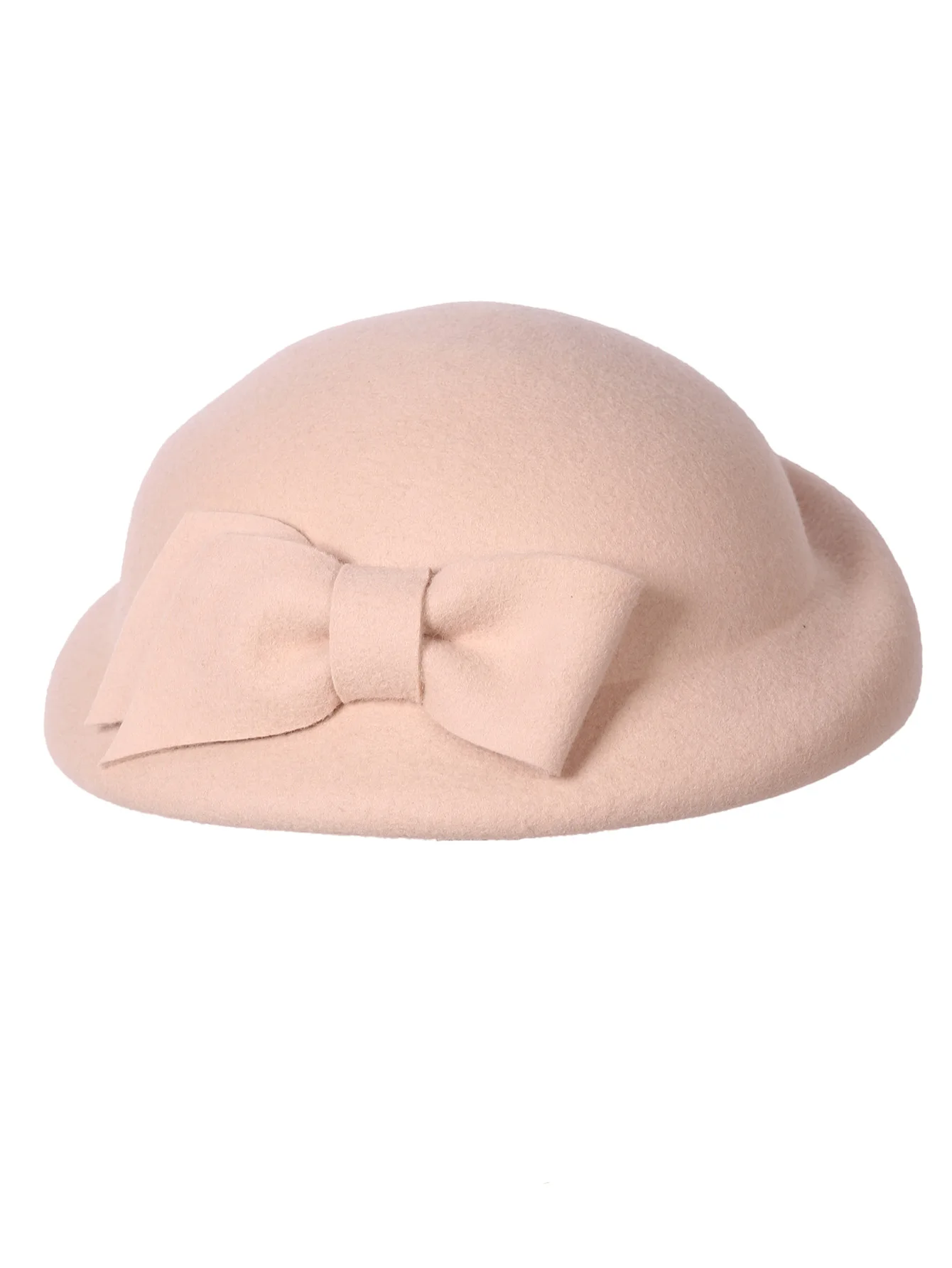6714 Elegant Wool Felt Berets Fascinators Fedora Women Church Hats Ladies Black Wool Felt Small Top Fascinator Hats for Women Ladies  main image 3