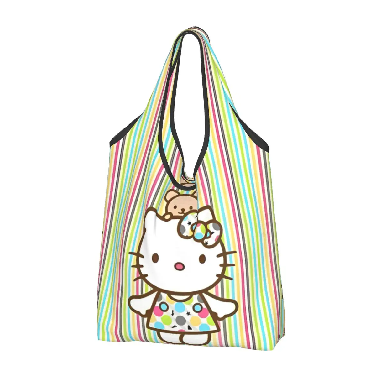 

Hello Kitty Anime Y2k Kawaii Shopper Bag Casual Handbags Cloth Office Tote Bag Women Print Shoulder Bag