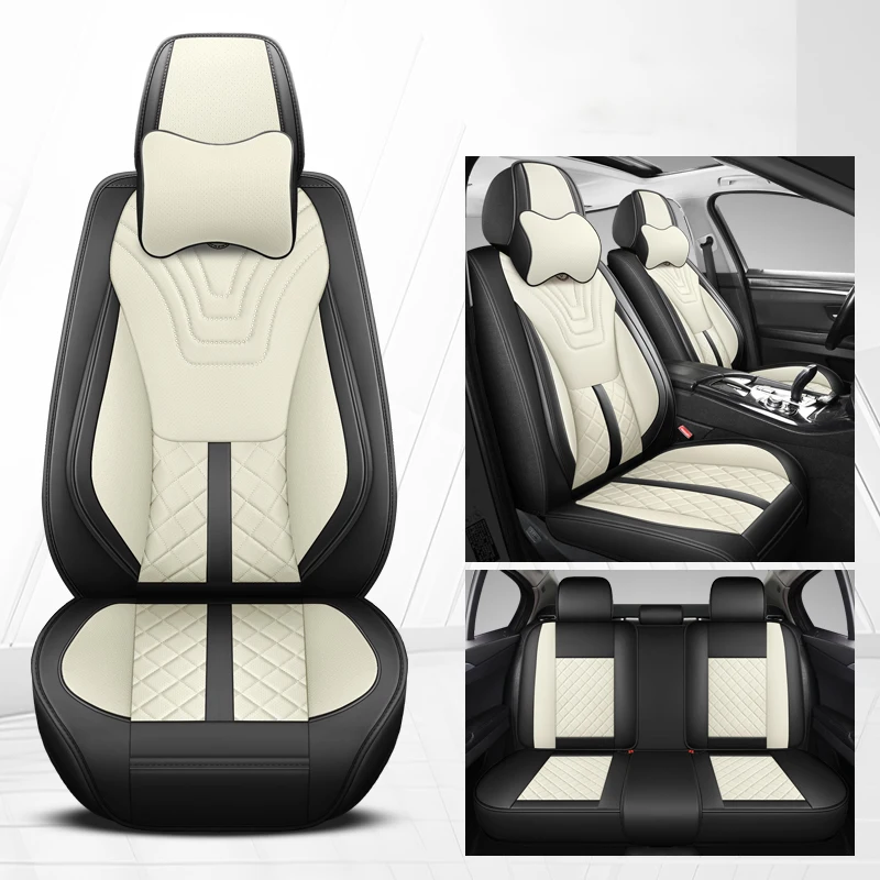 PU Leather Anti-Slip Universal Car Seat Covers For Fiat Grande Punto Argo Bravo 500X Freemont Toro Auto Interior Accessories