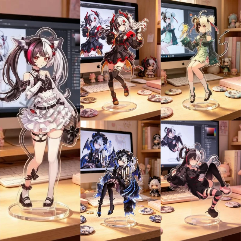 Game Neverness To Everness Hytro Wardrobe: Requiem Outfit Acrylic Stand Anime Character Desk Ornament Collectible Gift Keychain