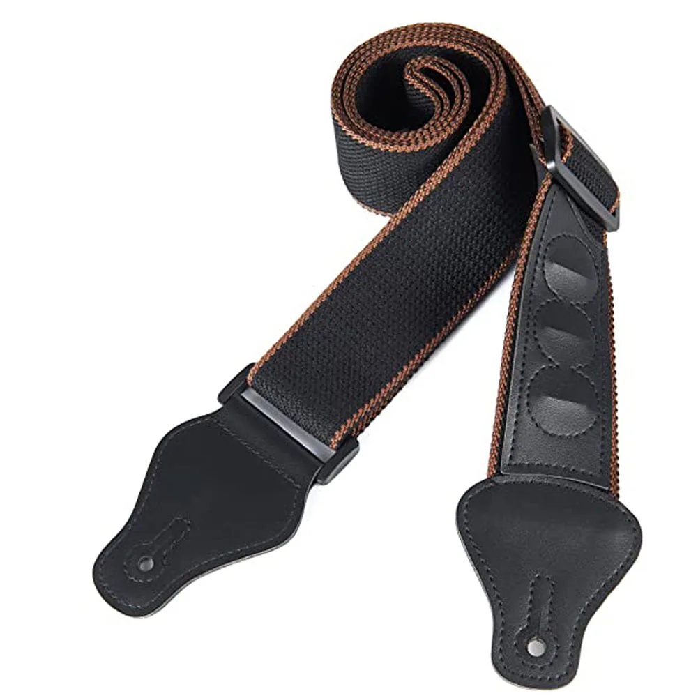 Adjustable Guitar Strap For Acoustic Electric Bass Guitar Can Picks Storage Parts Random Guitar Paddles Felt Washers Neck Strap