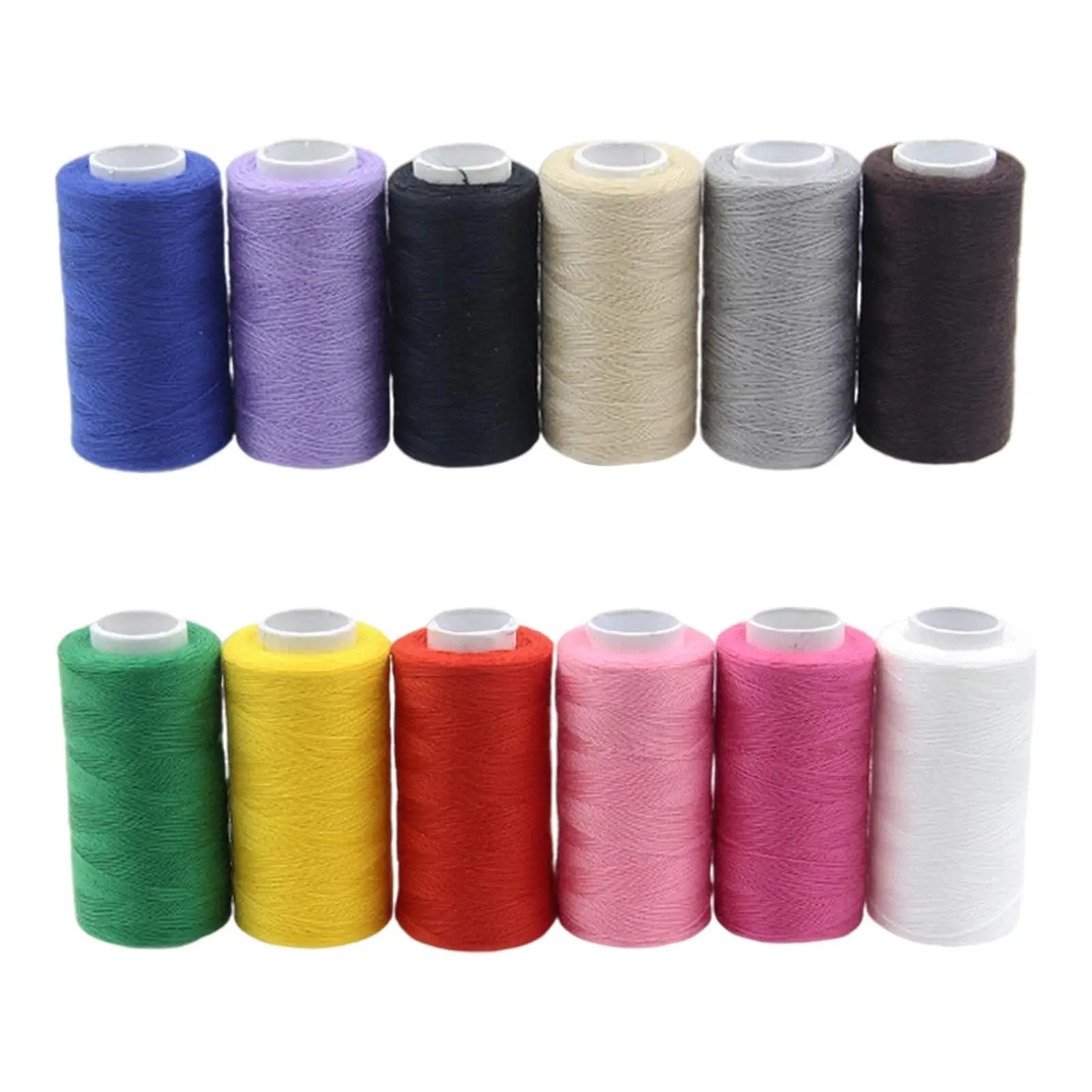 12Pcs/Set Sewing Threads Set Polyester 12 Colors 383 Yards Per Spool for Embroidery Sewing Machine Hand Sewing Quilting