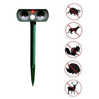 Repellent Scarer Home ABS Dog Cat Animal Farm Ultrasonic Outdoor Garden Solar Powered Pest Control Deterrent Motion Activated