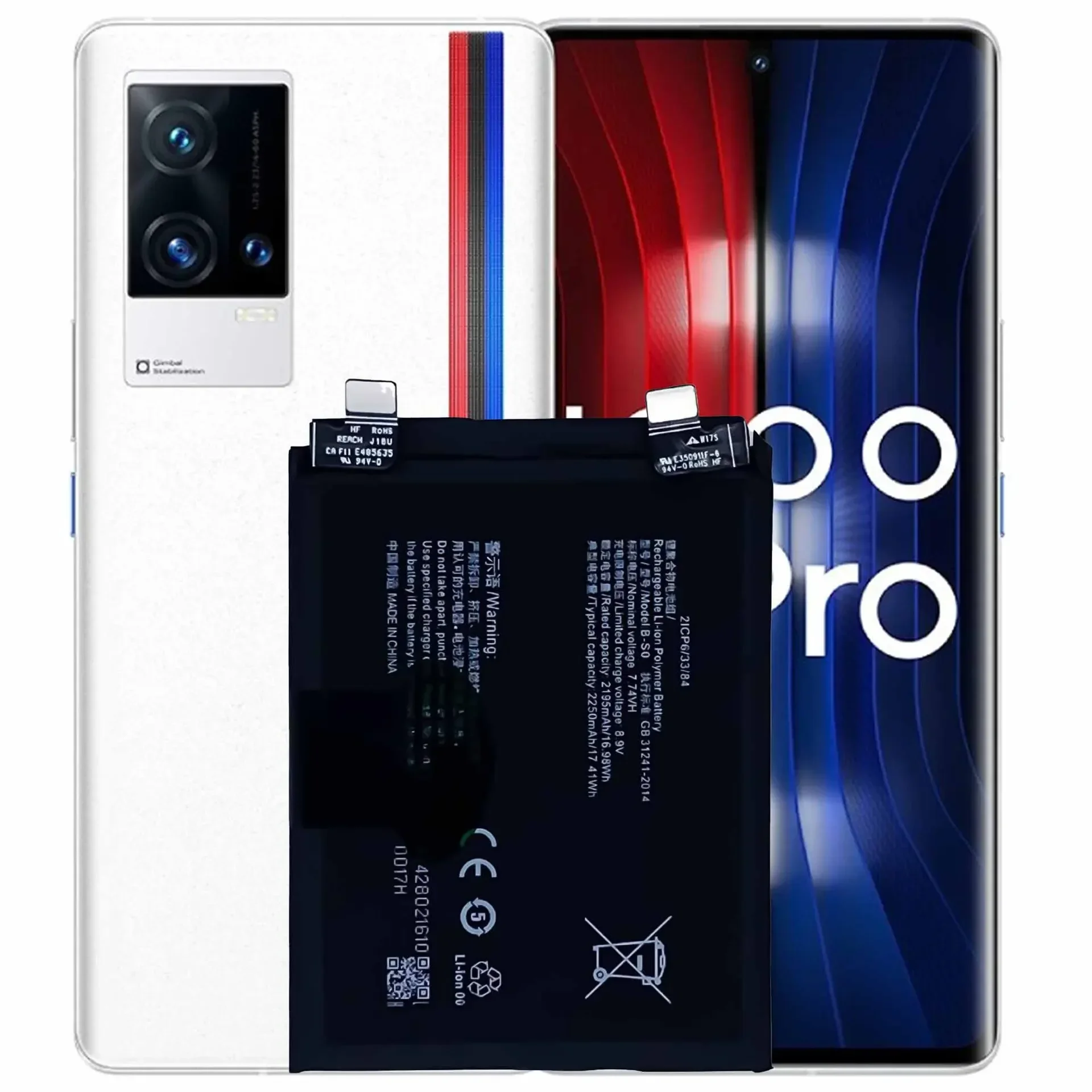 High Quality Replacement Battery For VIVO IQOO 8 Pro B-S0 4500mAh New High Capacity Mobile Phone Lithium Batteries