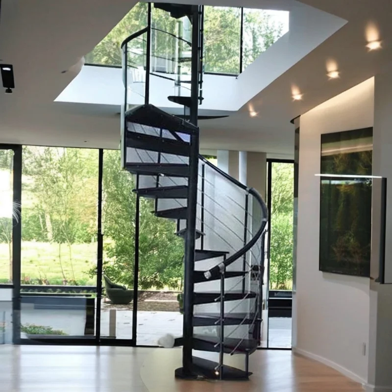 Custom.Modern Hot Selling Stairs Customizable Metal Assembled Stairs Unique Circular Stairs