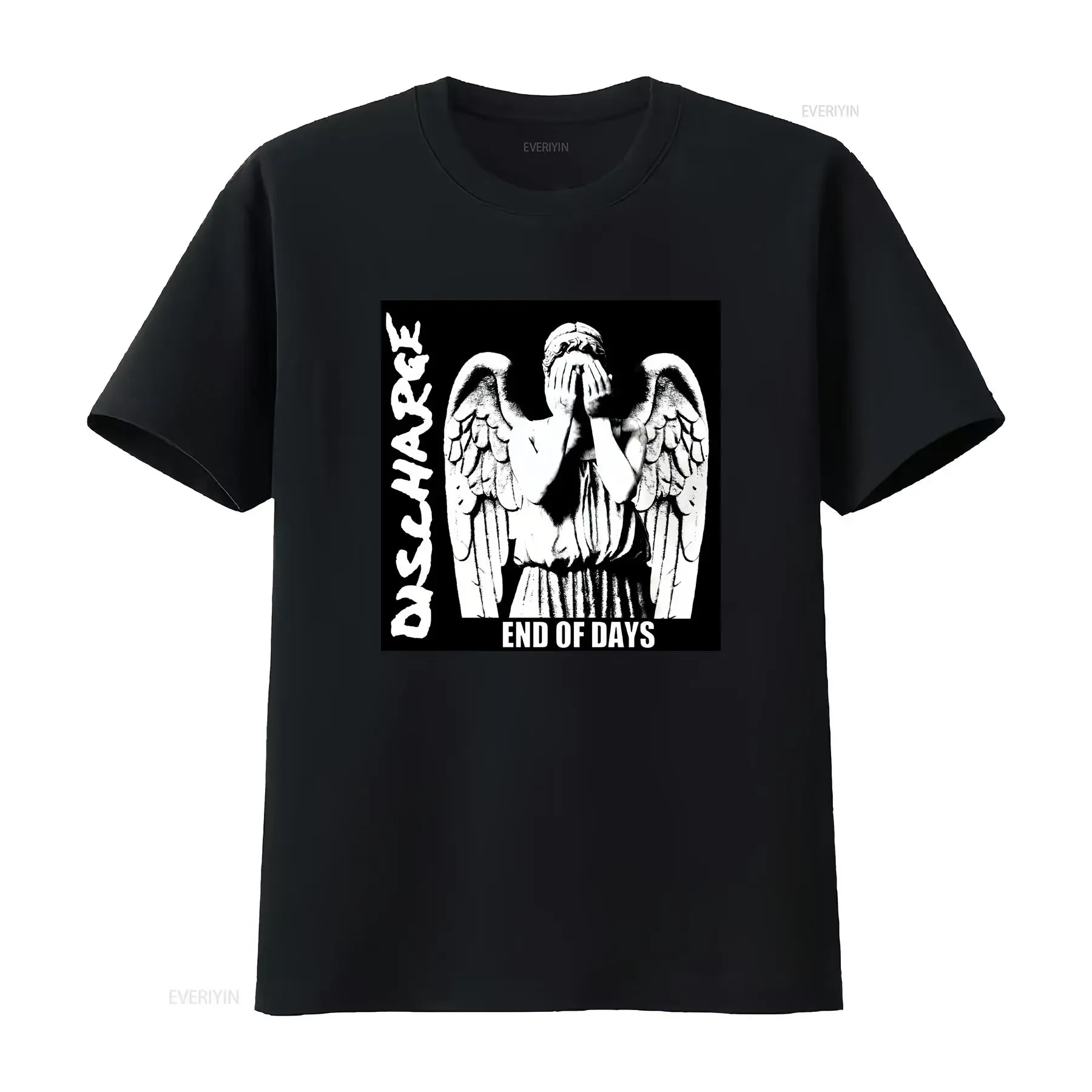 DISCHARGE Band End Of Days Punk Rock Men's T shirt Size S 2XL vintage Washed Casual Comfortable Slightly graphic Soft