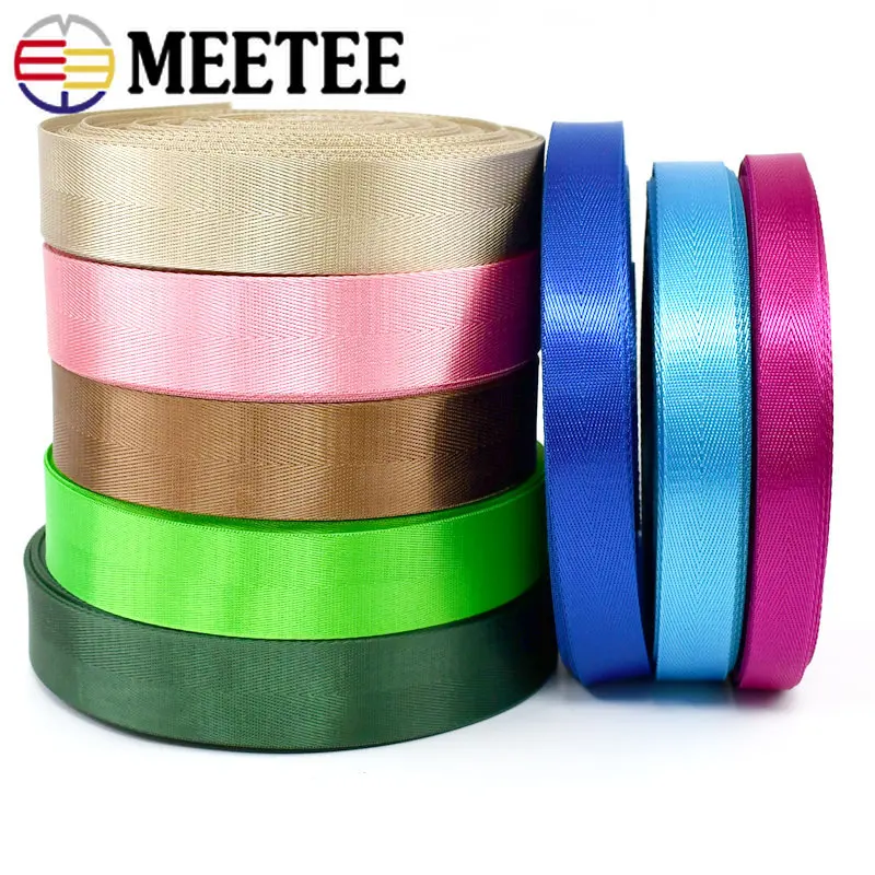 5Meters 20-38mm 1mm Thick Nylon Webbing Band Safety Belt Tape Ribbon For Sewing Bags Strap Backpack Bias Binding DIY Accessories