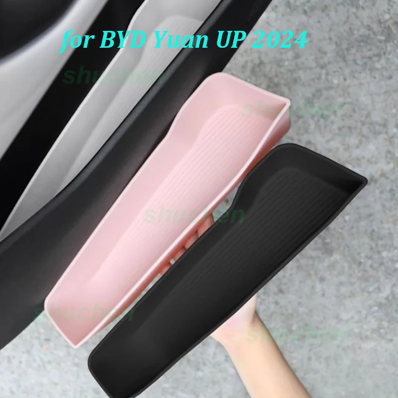 Car Door Slot Storage Box for BYD Yuan UP 2024 Car Door Hnadle Under TPE Storage Box Lift Panel Box Interior Accessories