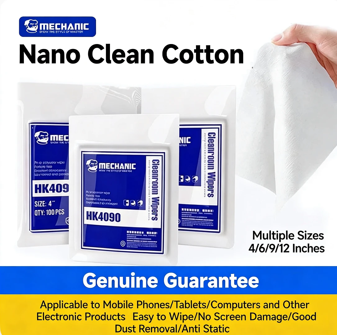 MECHANIC HK4090 Soft Cleanroom wiper cleaning Non Dust Cloth Dust Free Paper Clean LCD Repair cloth for mobile phone repair