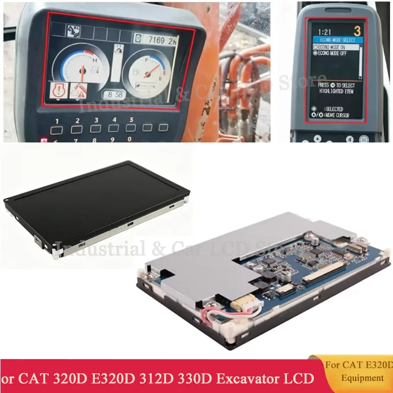 Compatible New 5.8 Inch LCD Display Screen For CATZX-3 E320D 320D 312D 330D 279-7611 227-7698 Excavator Monitor 2797611 2277698
