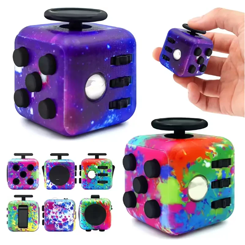 Fidget Cube Antistress Toy 24 Models 3.4cm 40g Hand Spinner Decompression Tool for Autism ADHD Anxiety Stress Relief Adults