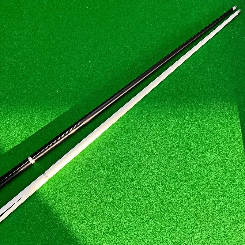 Professional Carbon Fiber Snooker Cue Stick - Sleek, Stylish, and Durable - Black and White Design