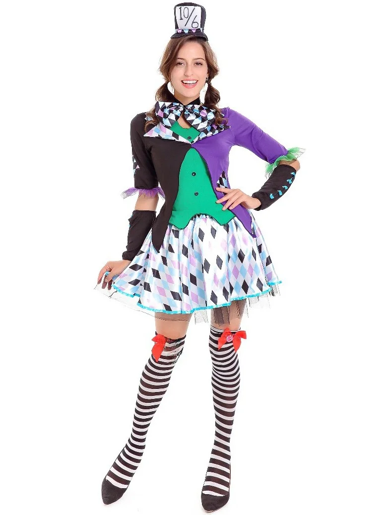 

MXL Alice Women's Magician Costume Halloween Masquerade Ball Tamer Uniform Transformation Wardrobe Ladies Traditional Costume