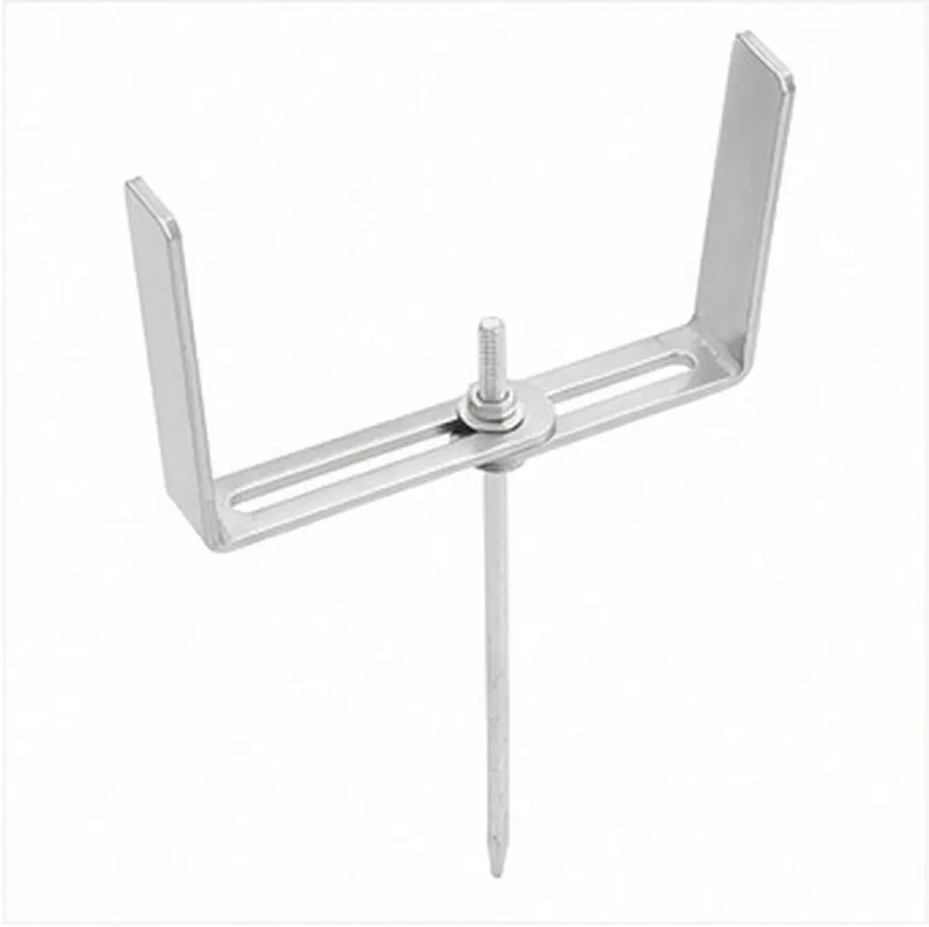 Metal Downspout Retainer Stakes 2 Pack Adjustable Gutter Support Brackets for Outdoor Lawn Yard Drainage