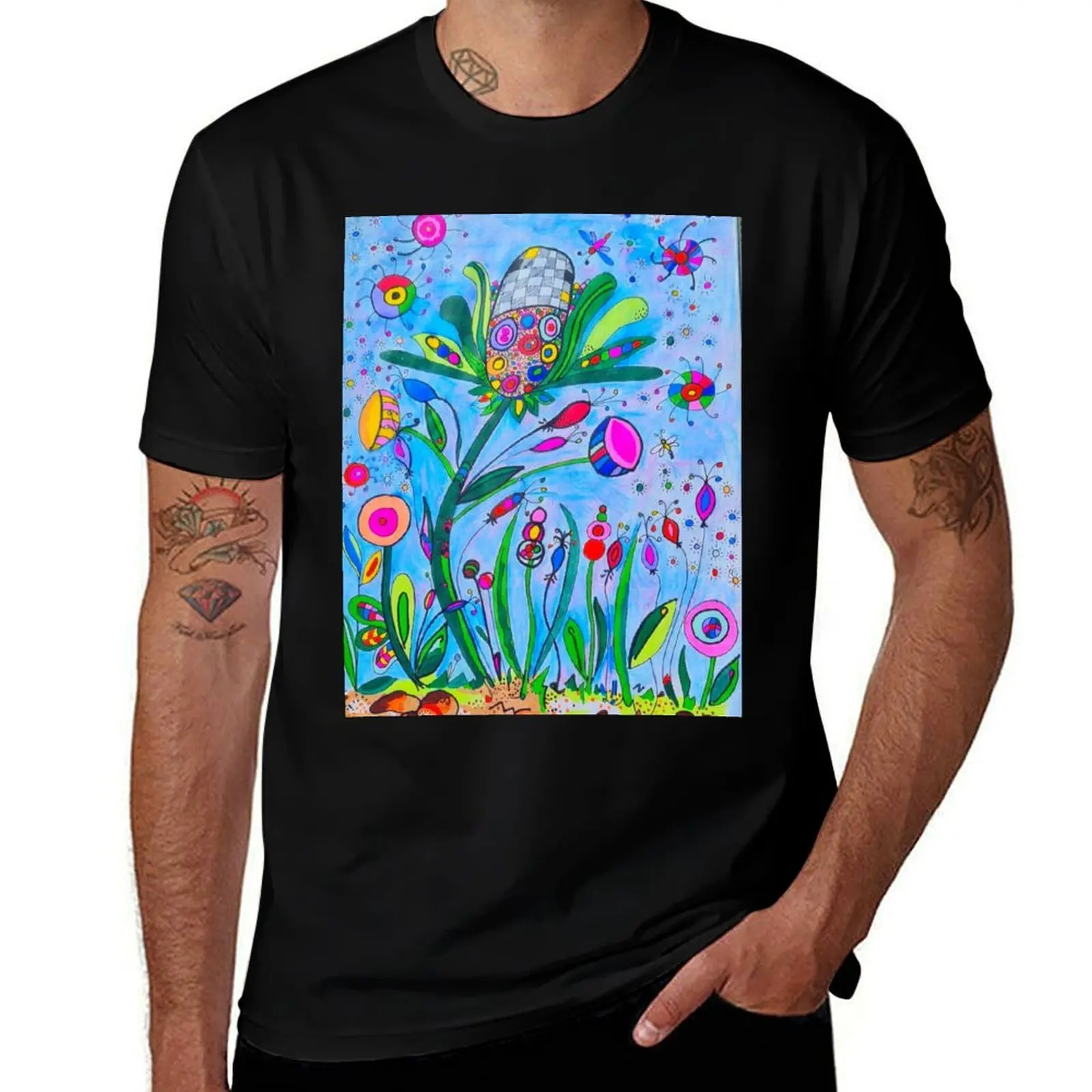 Weird flowers T-Shirt Casual All Match Short Sleeve T-Shirt