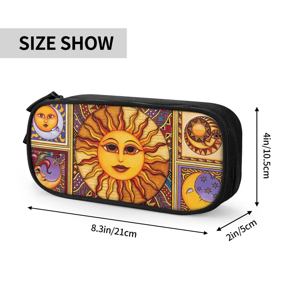 Винтажный школьный карандаш с рисунком аниме и солнца