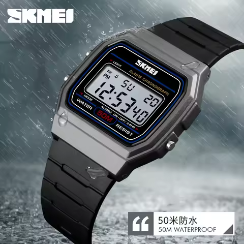 SKMEI 1412 Luxury Digital Watches for Women Waterproof Sports LED Display Womens Wristwatches Girl Clock Relogio Feminino 2042